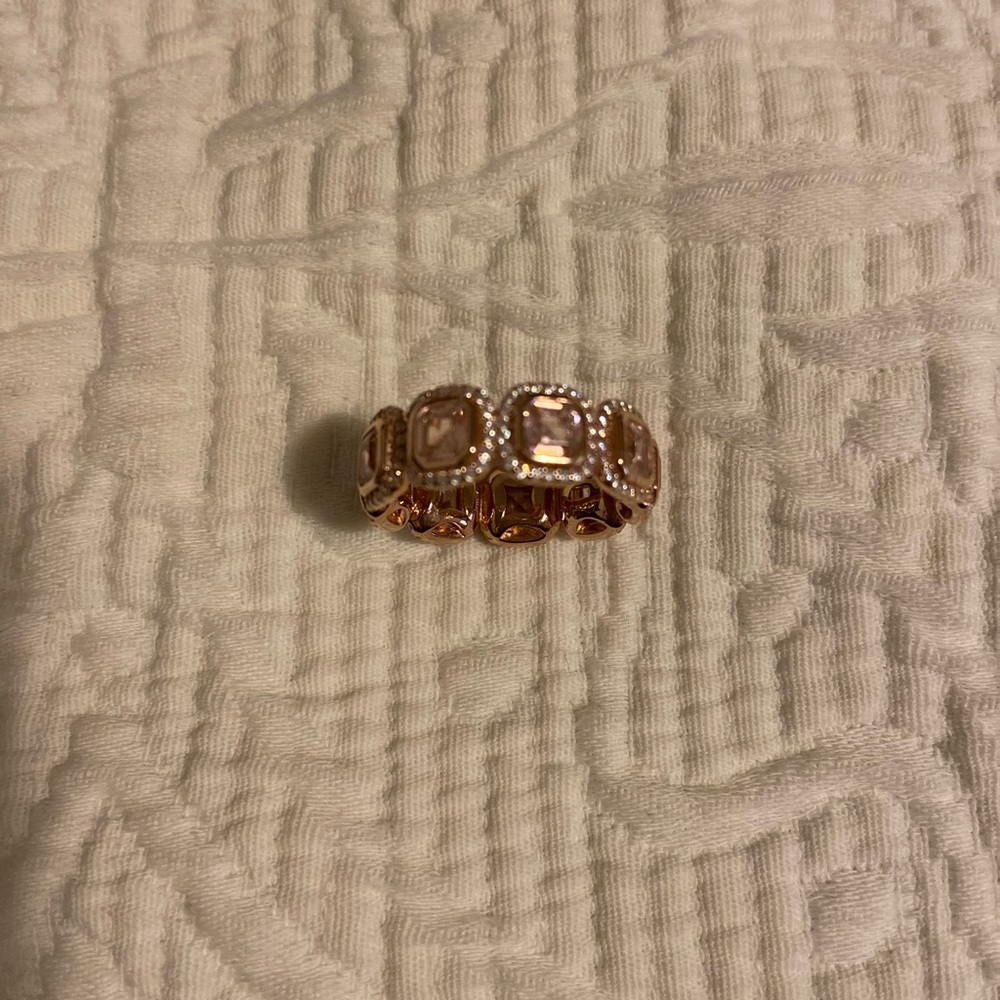 Rose gold/ sterling silver true eternity band